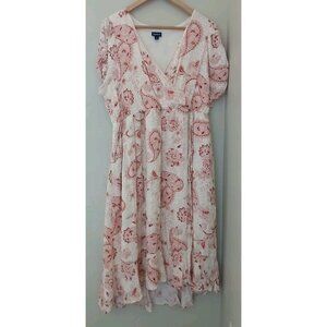 Torrid Midi Swiss Dot Surplice Dress